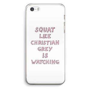 CaseCompany Christian Grey: iPhone 5 / 5S / SE Transparant Hoesje