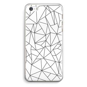 CaseCompany Geometrische lijnen zwart: iPhone 5 / 5S / SE Transparant Hoesje