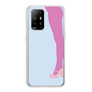 CaseCompany Pink panty: Oppo A94 5G Transparant Hoesje