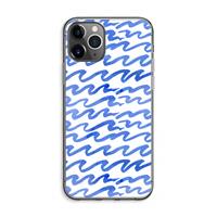 CaseCompany Blauwe golven: iPhone 11 Pro Max Transparant Hoesje