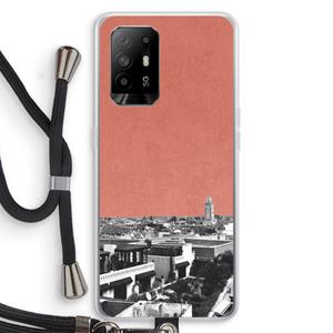 CaseCompany Marrakech Skyline : Oppo A94 5G Transparant Hoesje met koord