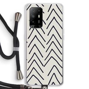 CaseCompany Marrakech Arrows: Oppo A94 5G Transparant Hoesje met koord
