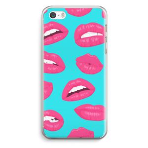 CaseCompany Bite my lip: iPhone 5 / 5S / SE Transparant Hoesje