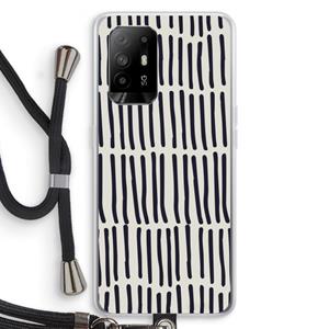 CaseCompany Moroccan stripes: Oppo A94 5G Transparant Hoesje met koord