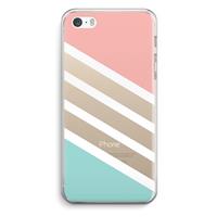 CaseCompany Strepen pastel: iPhone 5 / 5S / SE Transparant Hoesje
