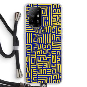 CaseCompany Majorelle Blue Print: Oppo A94 5G Transparant Hoesje met koord