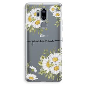 CaseCompany Daisies: LG G7 Thinq Transparant Hoesje