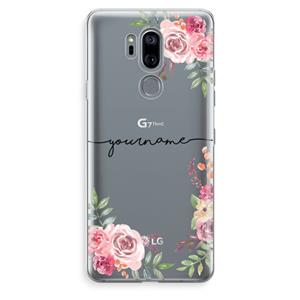 CaseCompany Rozen: LG G7 Thinq Transparant Hoesje