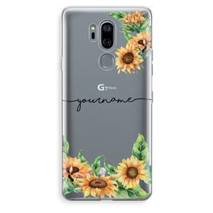 CaseCompany Zonnebloemen: LG G7 Thinq Transparant Hoesje
