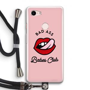 CaseCompany Badass Babes Club: Pixel 3 Transparant Hoesje met koord