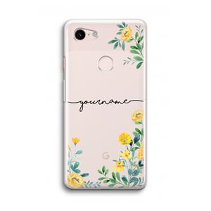 CaseCompany Gele bloemen: Google Pixel 3 Transparant Hoesje