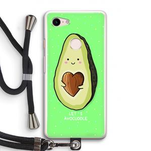 CaseCompany Avocuddle: Pixel 3 Transparant Hoesje met koord