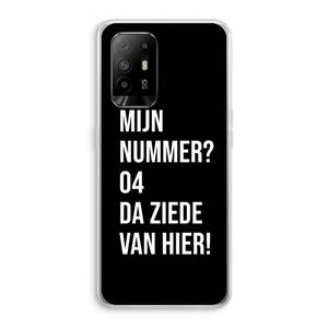 CaseCompany Da ziede van hier - Zwart: Oppo A94 5G Transparant Hoesje