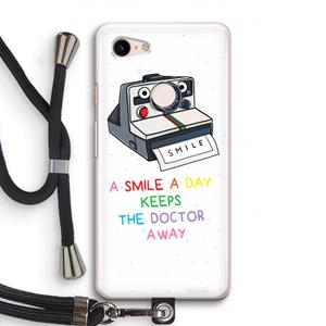 CaseCompany Smile: Pixel 3 Transparant Hoesje met koord