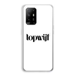 CaseCompany Topwijf Wit: Oppo A94 5G Transparant Hoesje