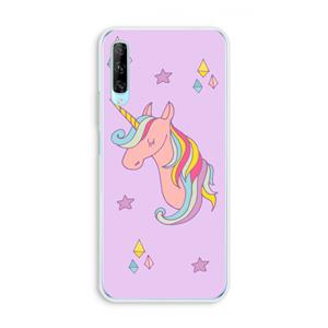 CaseCompany Roze eenhoorn: Huawei P Smart Pro Transparant Hoesje