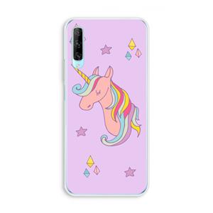 CaseCompany Roze eenhoorn: Huawei P Smart Pro Transparant Hoesje