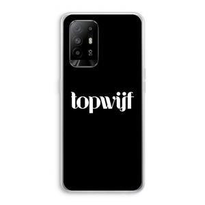 CaseCompany Topwijf Zwart: Oppo A94 5G Transparant Hoesje