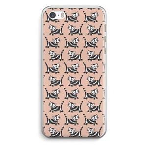 CaseCompany Zwarte poes: iPhone 5 / 5S / SE Transparant Hoesje
