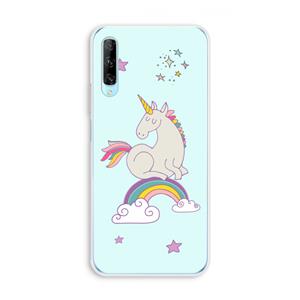 CaseCompany Regenboog eenhoorn: Huawei P Smart Pro Transparant Hoesje