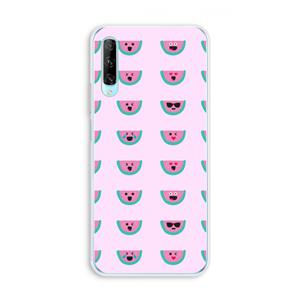 CaseCompany Smiley watermeloenprint: Huawei P Smart Pro Transparant Hoesje