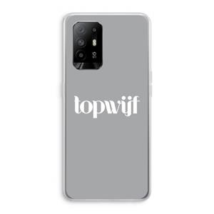 CaseCompany Topwijf Grijs Wit: Oppo A94 5G Transparant Hoesje