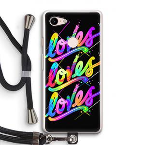 CaseCompany Loves: Pixel 3 Transparant Hoesje met koord