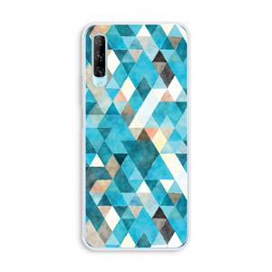CaseCompany Gekleurde driehoekjes blauw: Huawei P Smart Pro Transparant Hoesje