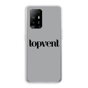 CaseCompany Topvent Grijs Zwart: Oppo A94 5G Transparant Hoesje