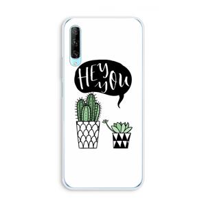 CaseCompany Hey you cactus: Huawei P Smart Pro Transparant Hoesje