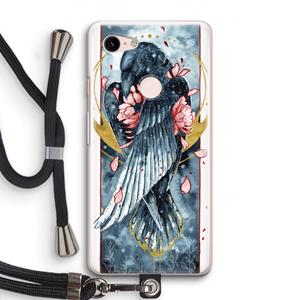 CaseCompany Golden Raven: Pixel 3 Transparant Hoesje met koord