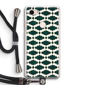 CaseCompany Moroccan tiles: Pixel 3 Transparant Hoesje met koord