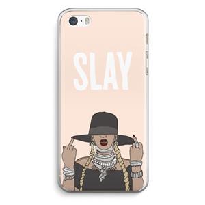 CaseCompany Slay All Day: iPhone 5 / 5S / SE Transparant Hoesje