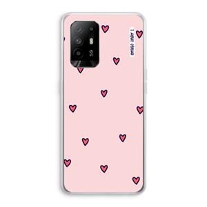 CaseCompany Hartjes: Oppo A94 5G Transparant Hoesje