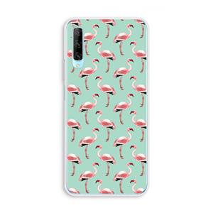 CaseCompany Flamingoprint groen: Huawei P Smart Pro Transparant Hoesje