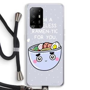 CaseCompany I'm A Hopeless Ramen-Tic For You: Oppo A94 5G Transparant Hoesje met koord