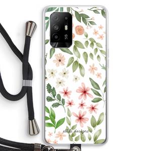 CaseCompany Botanical sweet flower heaven: Oppo A94 5G Transparant Hoesje met koord