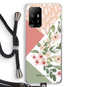 CaseCompany Sweet heaven geometrics: Oppo A94 5G Transparant Hoesje met koord