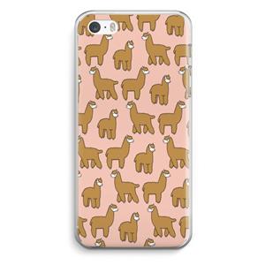 CaseCompany Alpacas: iPhone 5 / 5S / SE Transparant Hoesje