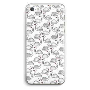 CaseCompany Zwanen: iPhone 5 / 5S / SE Transparant Hoesje
