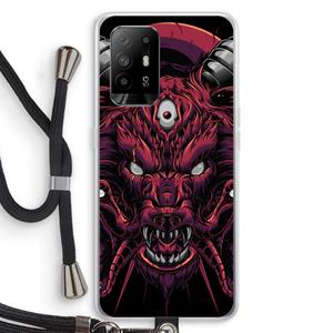 CaseCompany Hell Hound and Serpents: Oppo A94 5G Transparant Hoesje met koord