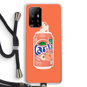CaseCompany S(peach)less: Oppo A94 5G Transparant Hoesje met koord