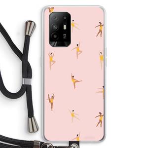 CaseCompany Dans #2: Oppo A94 5G Transparant Hoesje met koord