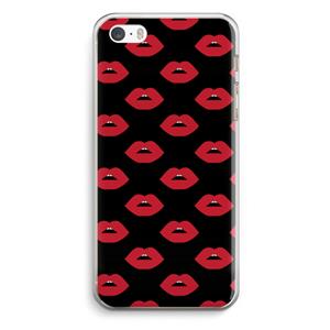 CaseCompany Lips: iPhone 5 / 5S / SE Transparant Hoesje