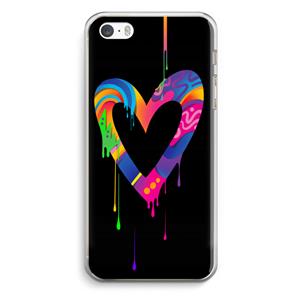 CaseCompany Melts My Heart: iPhone 5 / 5S / SE Transparant Hoesje