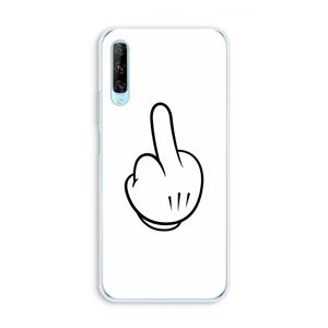 CaseCompany Middle finger white: Huawei P Smart Pro Transparant Hoesje