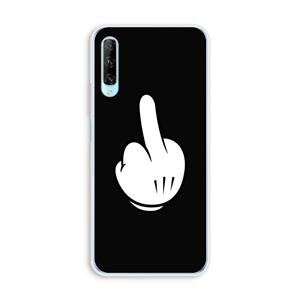 CaseCompany Middle finger black: Huawei P Smart Pro Transparant Hoesje