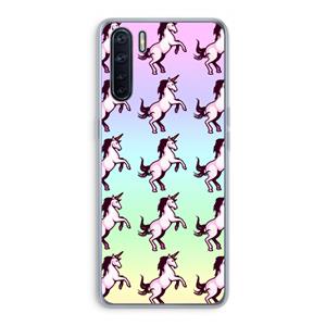 CaseCompany Musketon Unicorn: Oppo A91 Transparant Hoesje