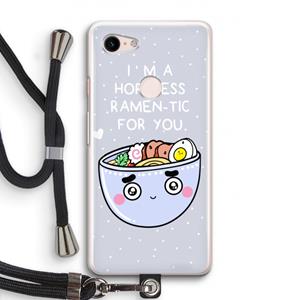 CaseCompany I'm A Hopeless Ramen-Tic For You: Pixel 3 Transparant Hoesje met koord