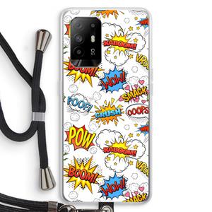 CaseCompany Pow Smack: Oppo A94 5G Transparant Hoesje met koord